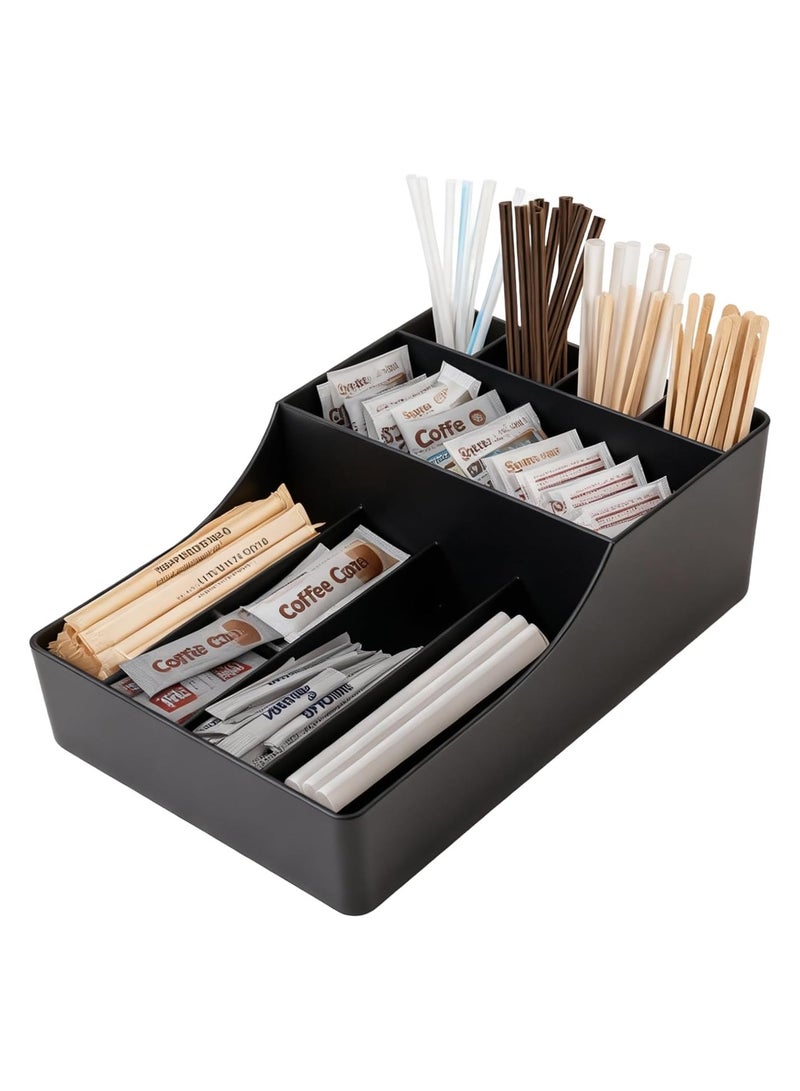 XiuWoo Multi Function Straw Rack Storage Box Coffee Condiment Organizer Tea Bag Holder - Image 1